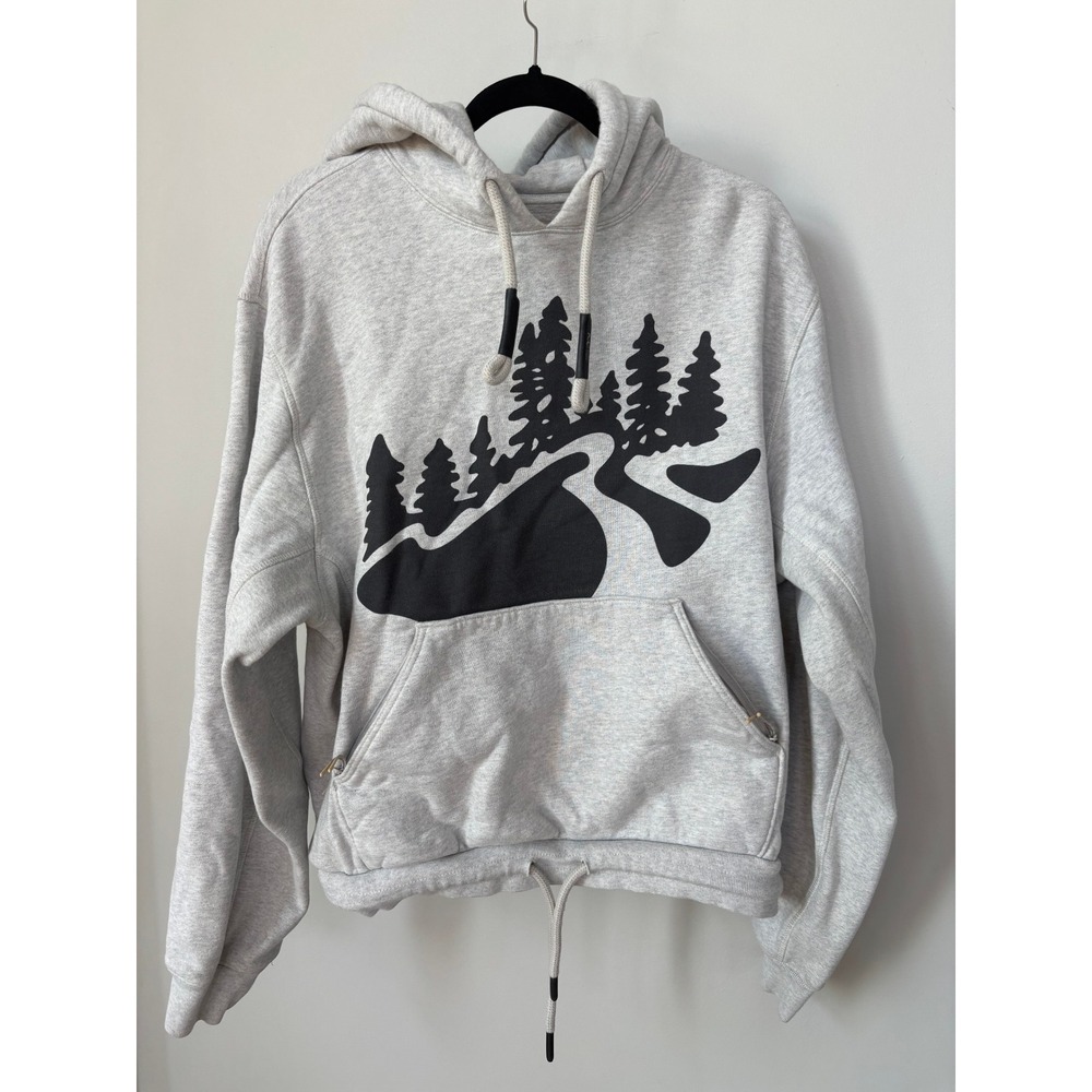 RC Outdoor Supply Heather Grey Pine Tree Graphic Hoodie Sweatshirt Mens Medium